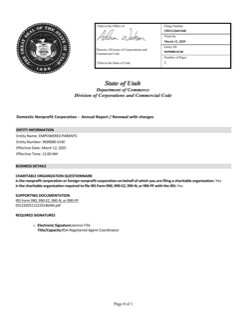 First page of the held copy