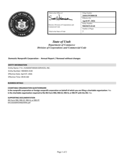 First page of the held copy